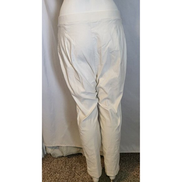 Jones New York White Dress Pants Women's Size 1X, Elastic Waist, Stretchy, NWOT - Picture 7 of 8